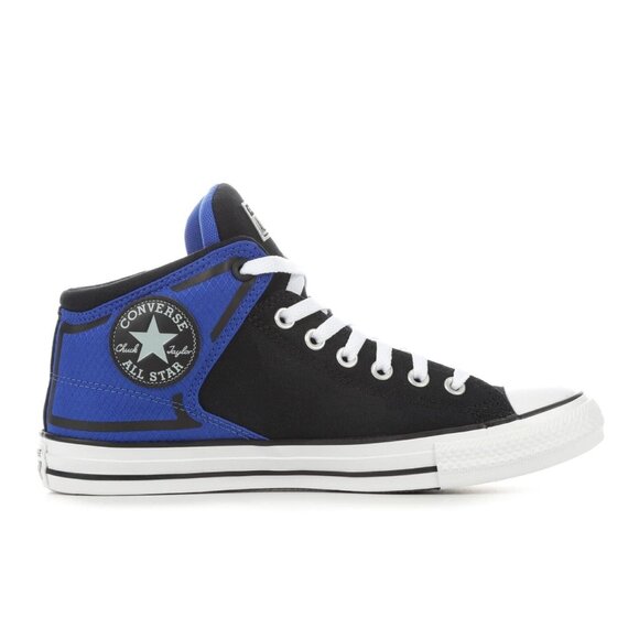 size 8.5-Converse CTAS Mid High Street Sneaker-Black/Royal - Picture 1 of 8